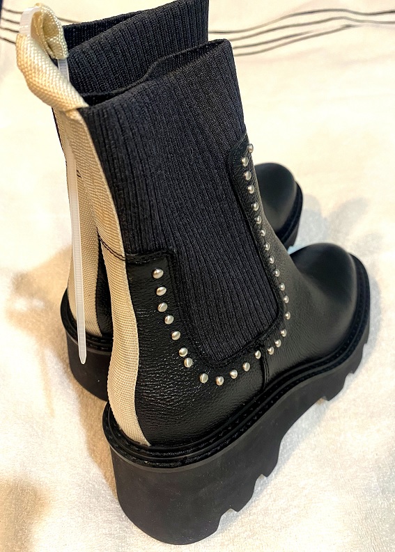 Make a Statement with Women's Thick Sole Black Leather Dolce Vita Boots - Size 10